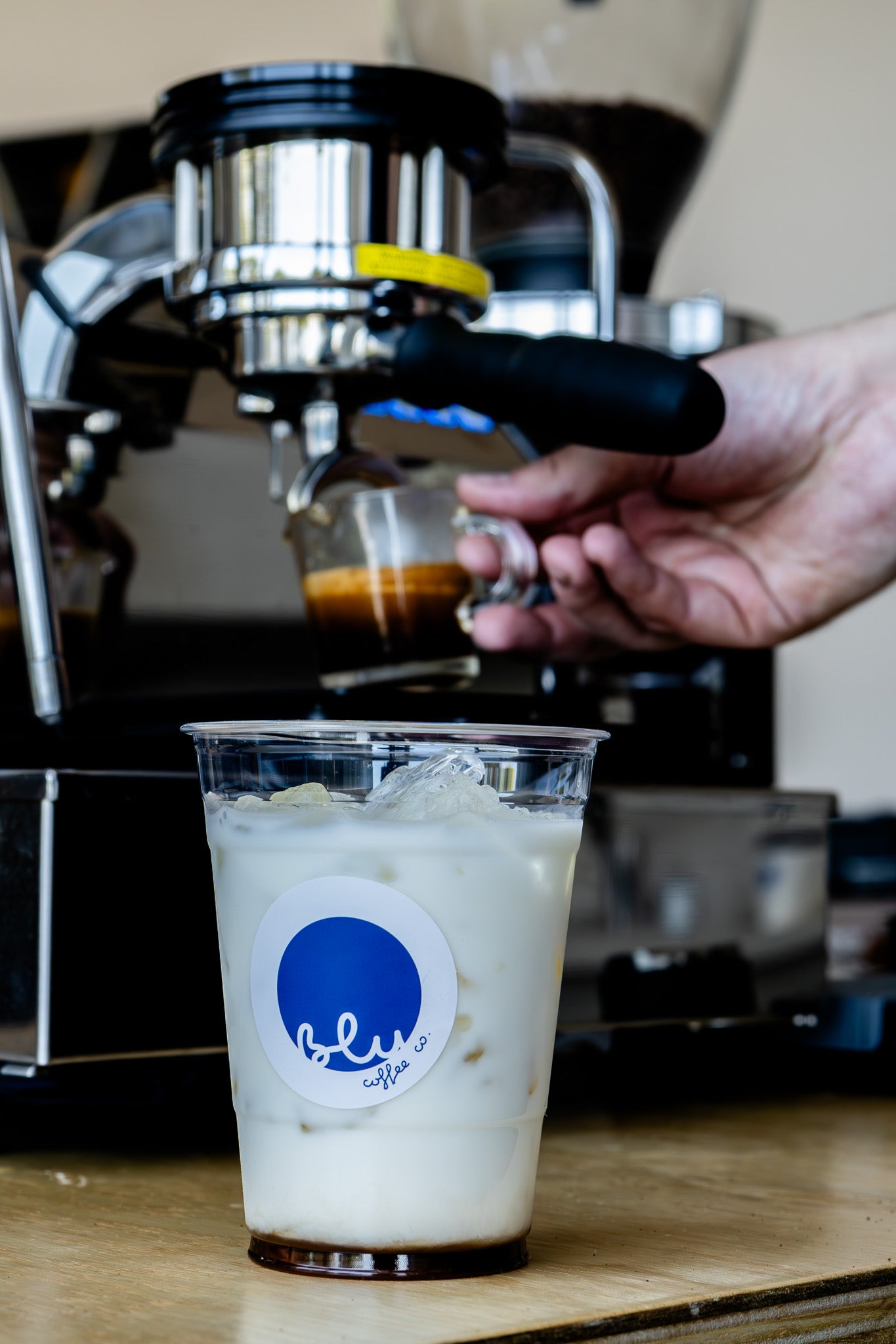 image of blu coffee co. iced latte